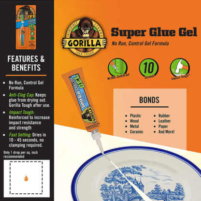 Gorilla Glue Gorilla - Super Glue Precise Gel (15g)