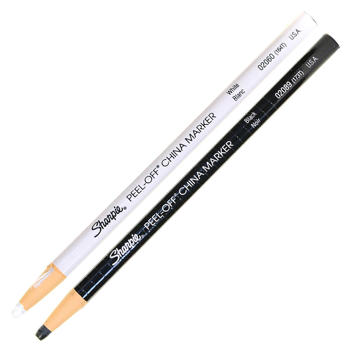 Peel-Off China Markers, Black, 2-Count (2173PP)