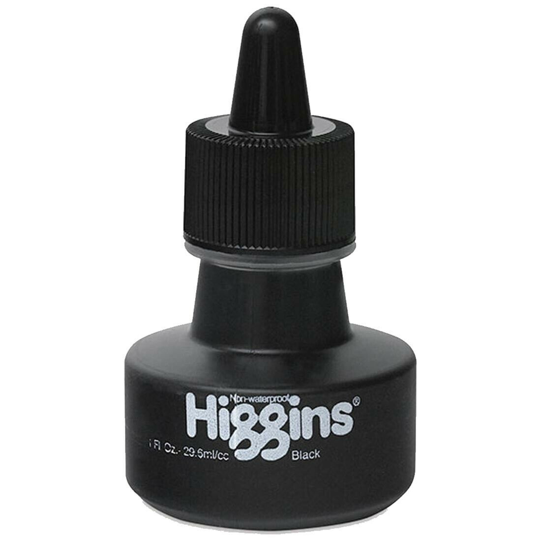 Higgins Black Non-Waterproof Ink 1oz