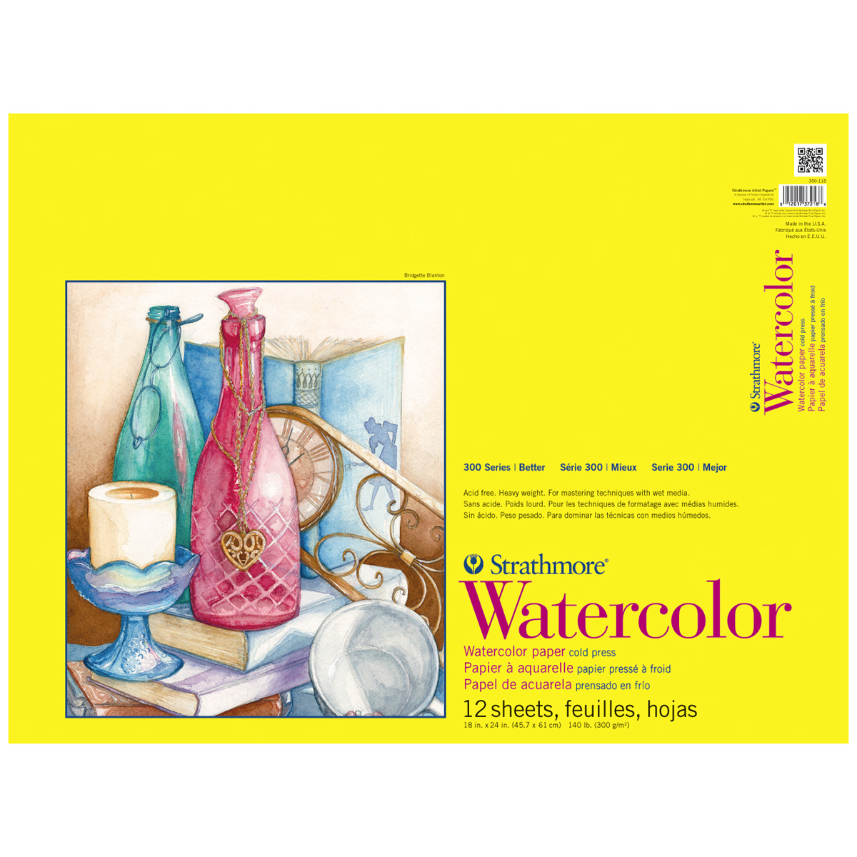 15 Sheets 140LB Watercolor Coloring Book