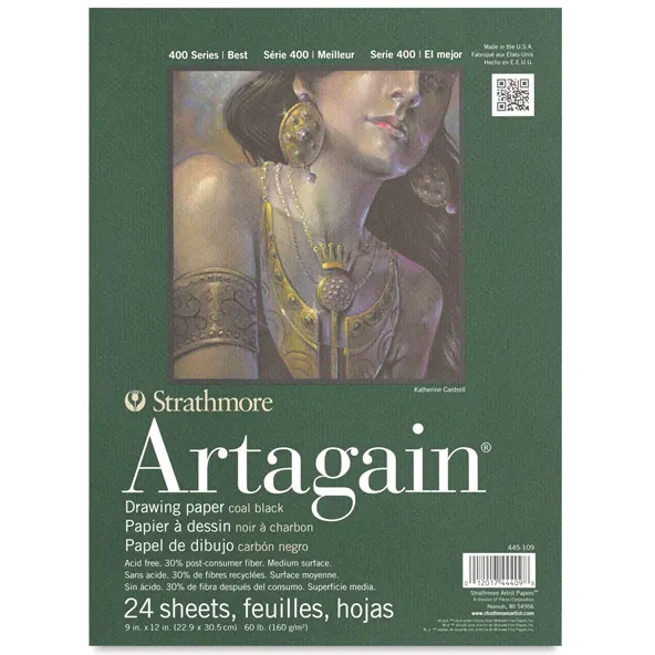 Strathmore Paper 400 Series Artagain Pad, 9x12, Assorted