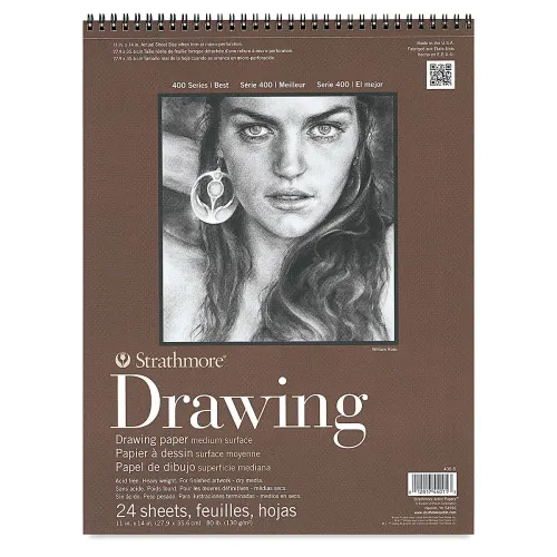 Strathmore Drawing Paper Pad, 400 Series, Medium Surface, 8 x 10