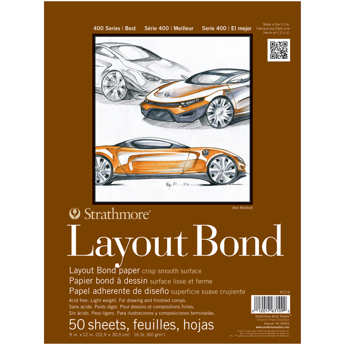 Strathmore 400 Series Layout Bond Pad 9″x12″