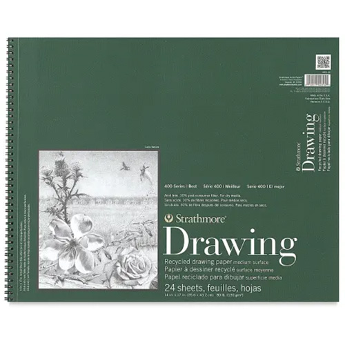 Strathmore 400 Series Recycled Paper Drawing Pad - 18''x 24'', Landscape,  30 Sheets