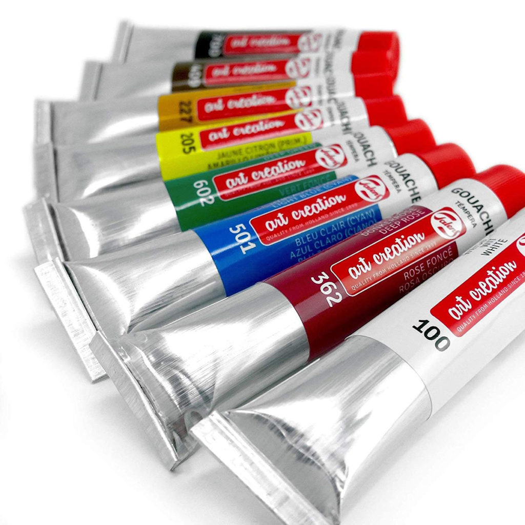 Art Creation Gouache Set 8 Colors The Ink Stone